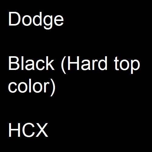 Dodge, Black (Hard top color), HCX.